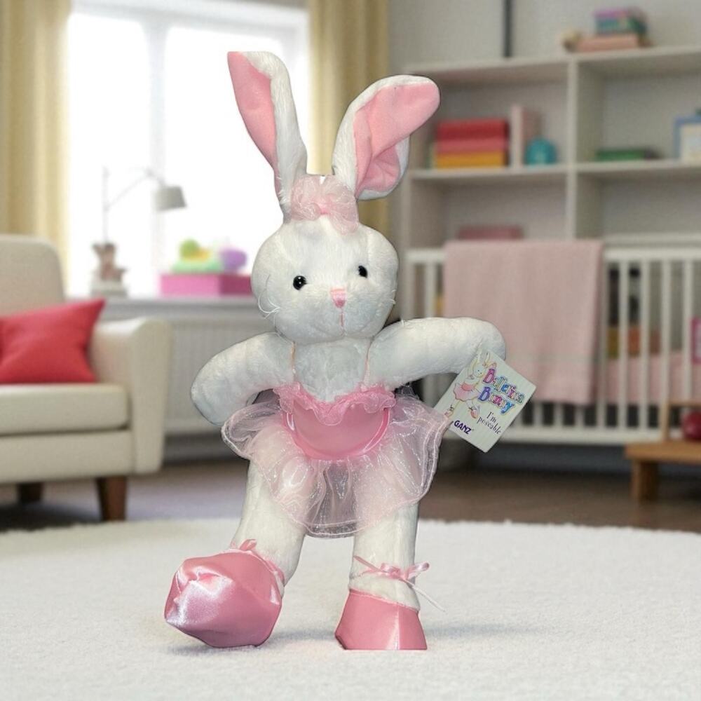 Ganz Plush Bunny Rabbit Ballerina Tutu Stuffed Animal 16" Nursery Baby Gift New
